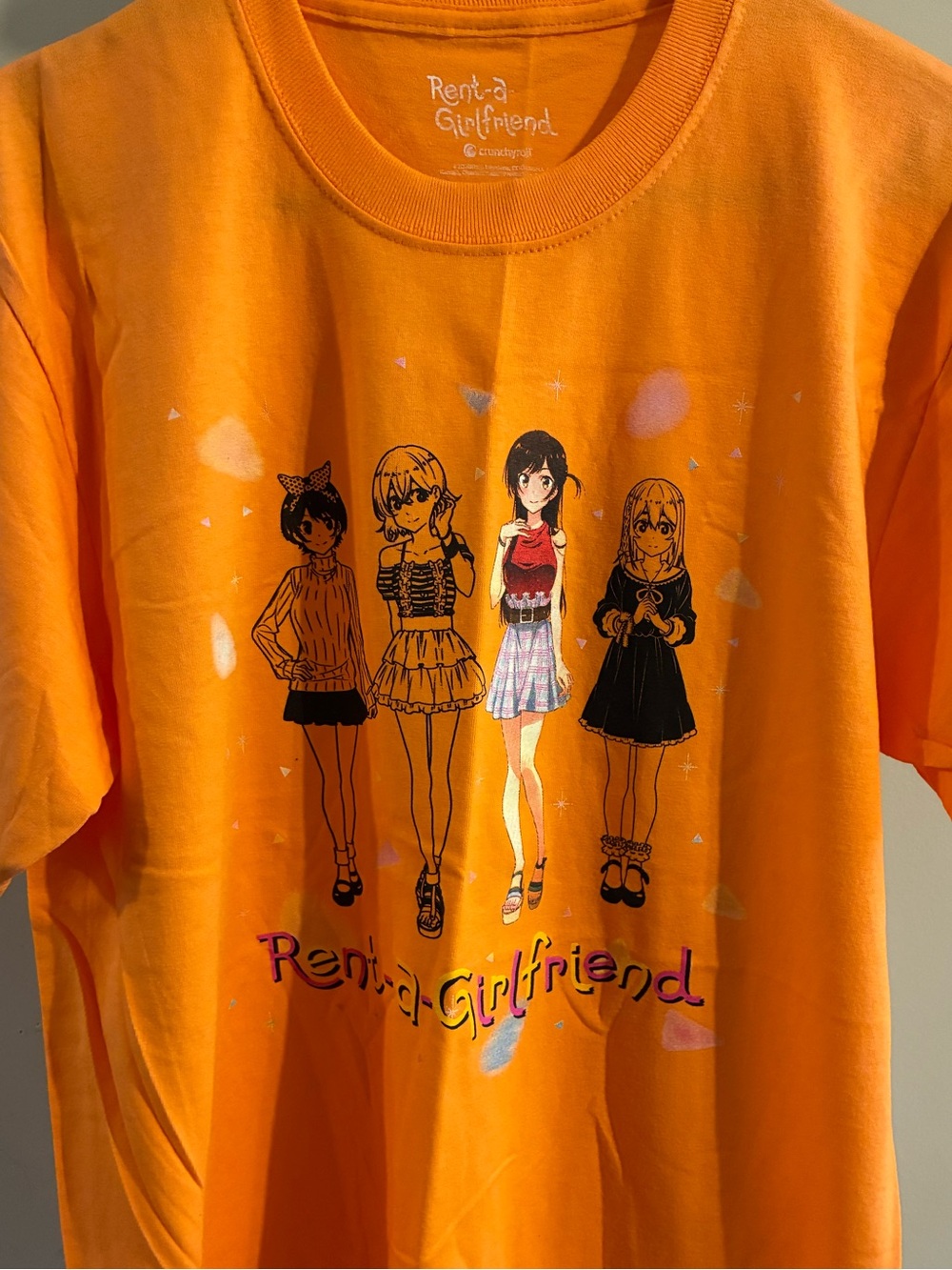 Rent a Girlfriend Orange Graphic Tee for youth NWOT